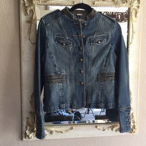 MK Michael Kors denim jacket. Military style. Sz S